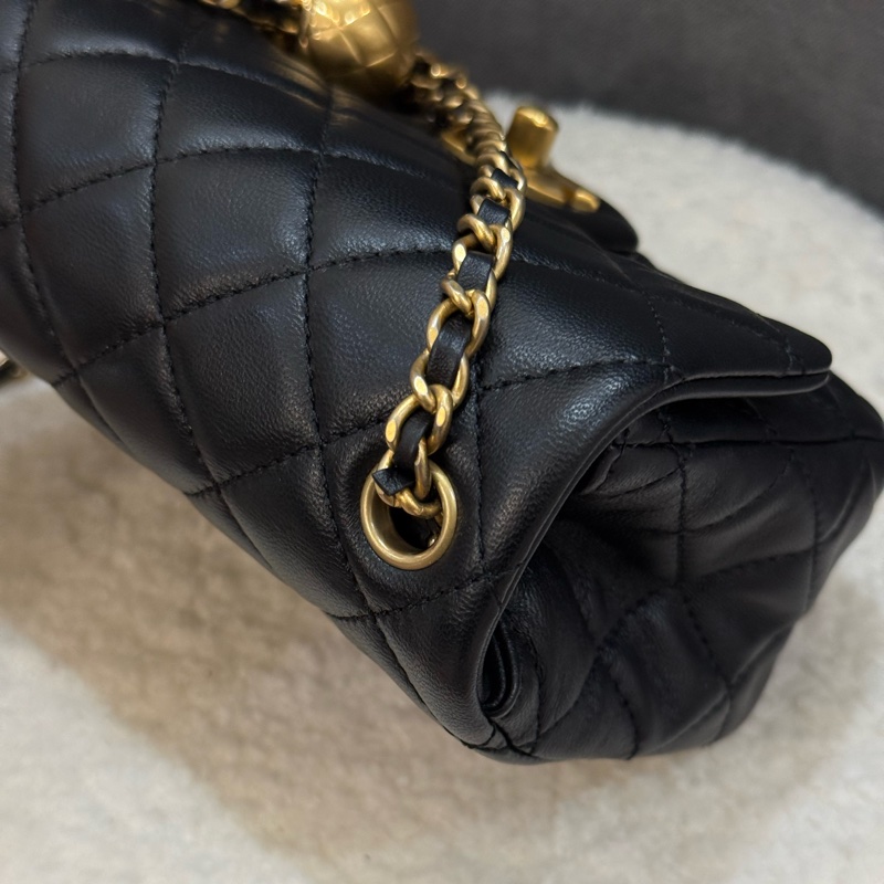 Chanel 黑色金球方胖 ✨最新晶片款-9