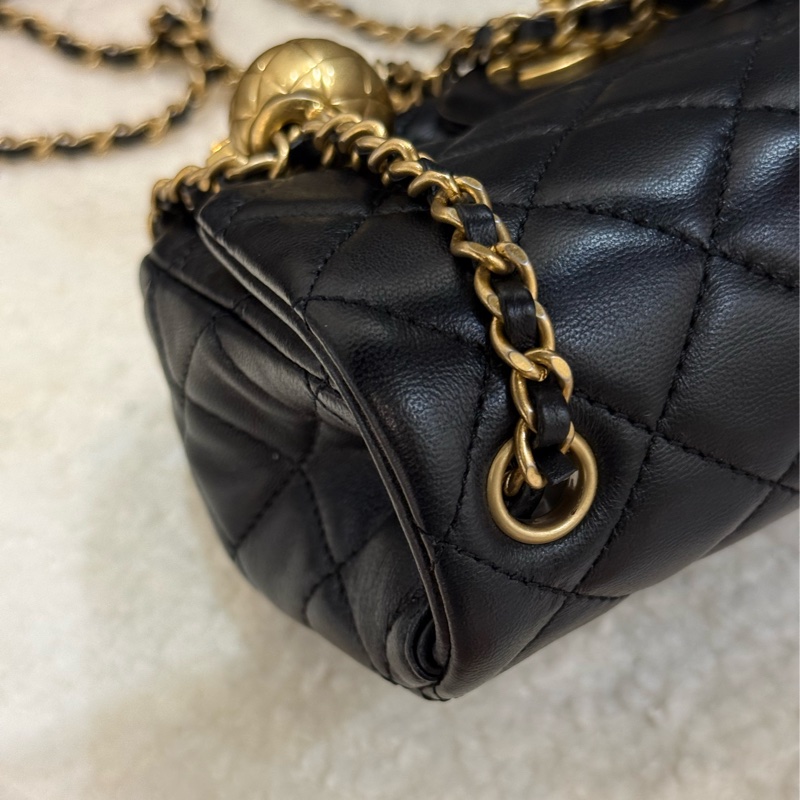 Chanel 黑色金球方胖 ✨最新晶片款-10