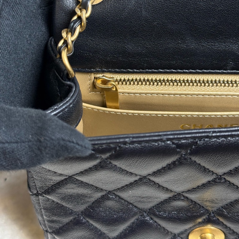 Chanel 黑色金球方胖 ✨最新晶片款-14