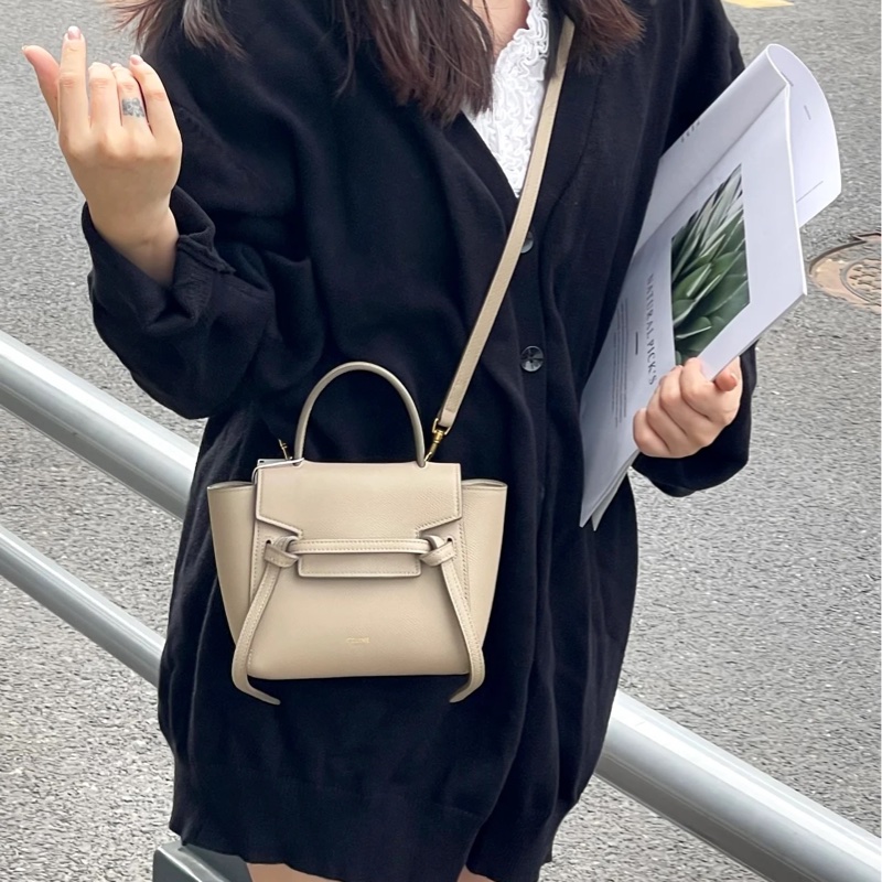 ✨Celine 奶茶色鯰魚包 pico 最可愛的尺寸 99新🤍-0