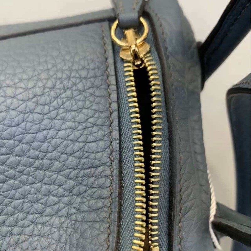 🌈Hermes💙Mini Lindy一代💙Y7風暴藍色金扣💙閑置未使用 🌈TC皮🌟Stamp Y🌟-6