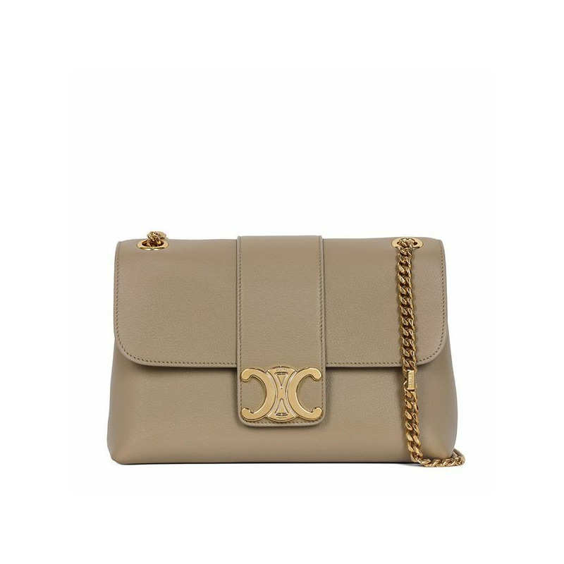 CELINE 卡布奇諾 Victoire Triomphe 中型鏈條單肩包 115853FDU 03CP-0