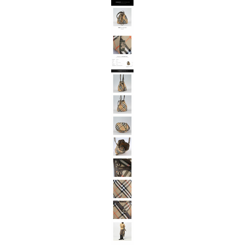 BURBERRY 抽繩水桶包 8093804-1