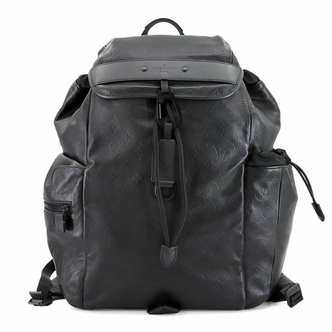 路易威登 Monogram Shadow Discovery 黑色皮革雙肩包 (M43680)