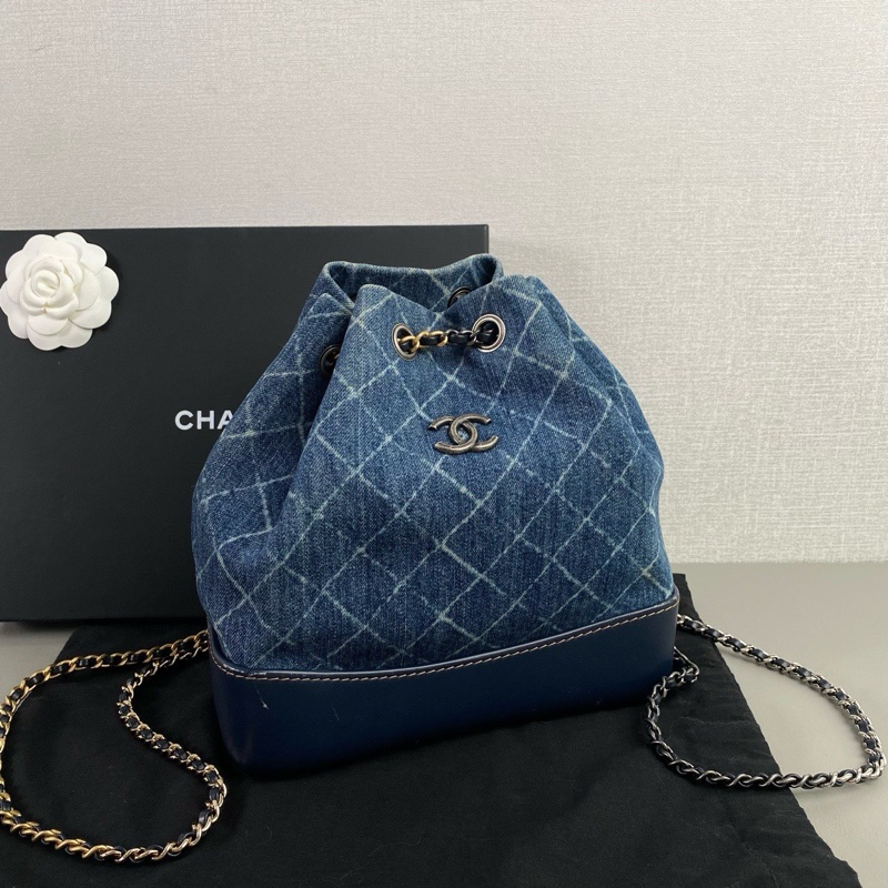 ✨Chanel 稀少 牛仔流浪後背包💙-3