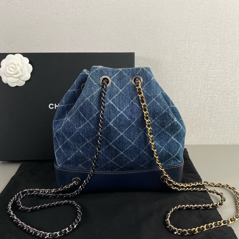 ✨Chanel 稀少 牛仔流浪後背包💙-5