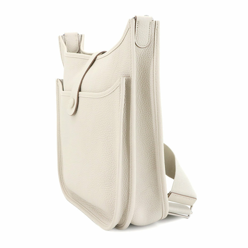 愛馬仕 (Hermes) Evelyne 3 PM 肩背包，採用 Taurillon Clemence 皮革，飾有 Beton A 印記和銀色五金配件。-3