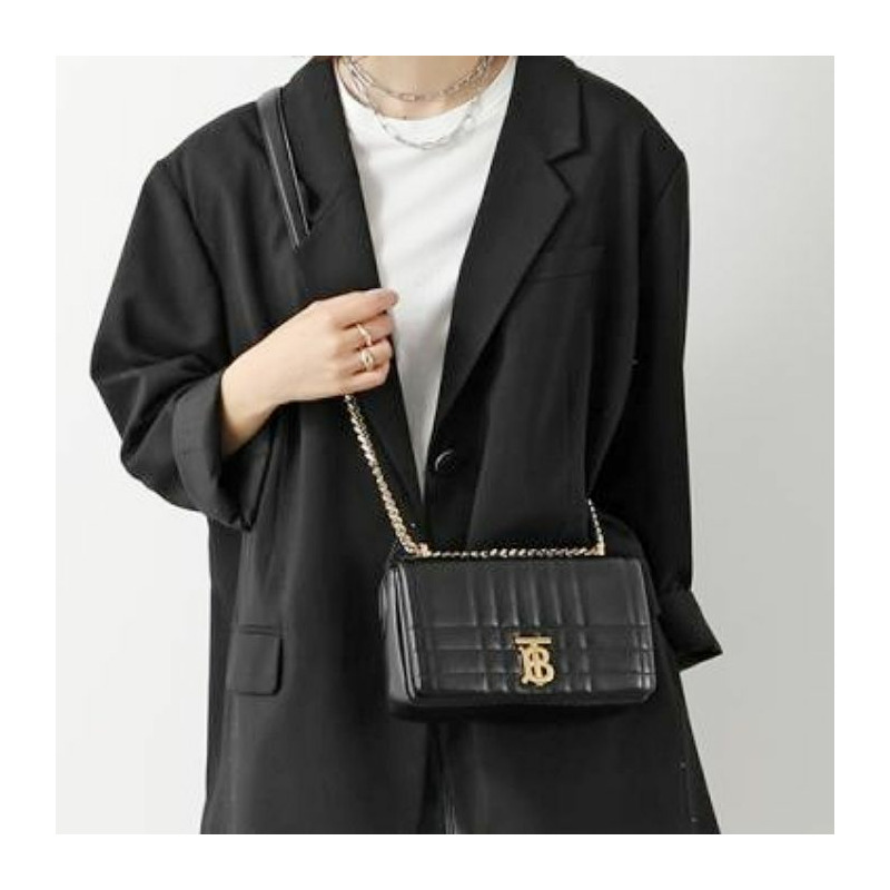 BURBERRY 絎縫羊皮小號拉桿箱 8059509-9