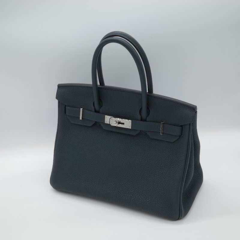 聖誕好禮 🈶️購證【CP 精選🌟小編推薦】Hermès 愛馬仕 Birkin 30 BK30 盧梭綠 黑綠色 Togo 牛皮 D刻 2019 銀扣 柏金包-2