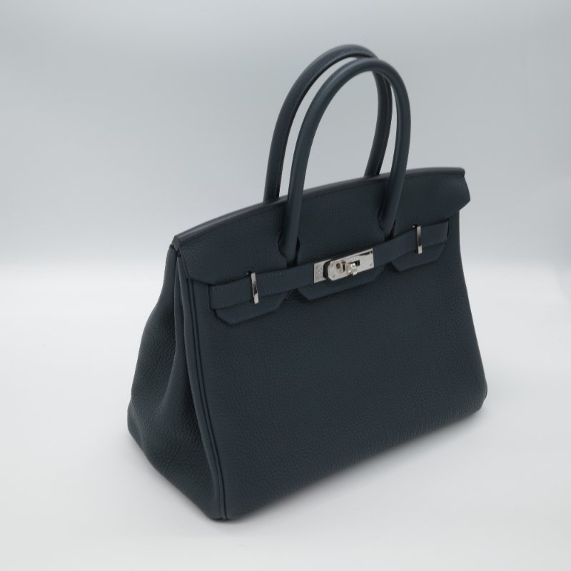 聖誕好禮 🈶️購證【CP 精選🌟小編推薦】Hermès 愛馬仕 Birkin 30 BK30 盧梭綠 黑綠色 Togo 牛皮 D刻 2019 銀扣 柏金包-3
