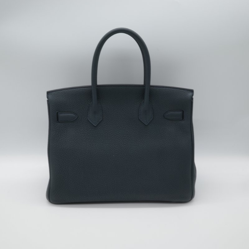 聖誕好禮 🈶️購證【CP 精選🌟小編推薦】Hermès 愛馬仕 Birkin 30 BK30 盧梭綠 黑綠色 Togo 牛皮 D刻 2019 銀扣 柏金包-4