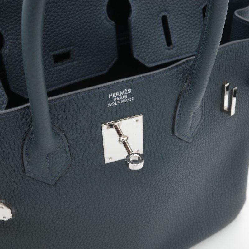 聖誕好禮 🈶️購證【CP 精選🌟小編推薦】Hermès 愛馬仕 Birkin 30 BK30 盧梭綠 黑綠色 Togo 牛皮 D刻 2019 銀扣 柏金包-10