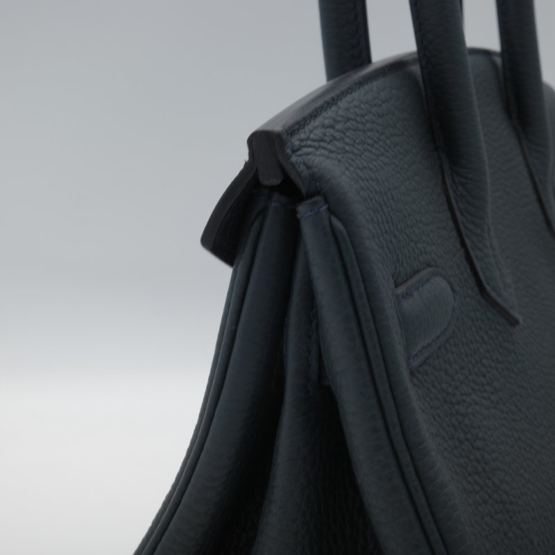 聖誕好禮 🈶️購證【CP 精選🌟小編推薦】Hermès 愛馬仕 Birkin 30 BK30 盧梭綠 黑綠色 Togo 牛皮 D刻 2019 銀扣 柏金包-12