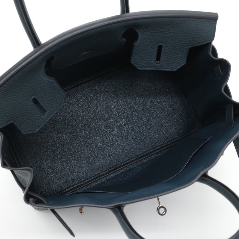 聖誕好禮 🈶️購證【CP 精選🌟小編推薦】Hermès 愛馬仕 Birkin 30 BK30 盧梭綠 黑綠色 Togo 牛皮 D刻 2019 銀扣 柏金包-14