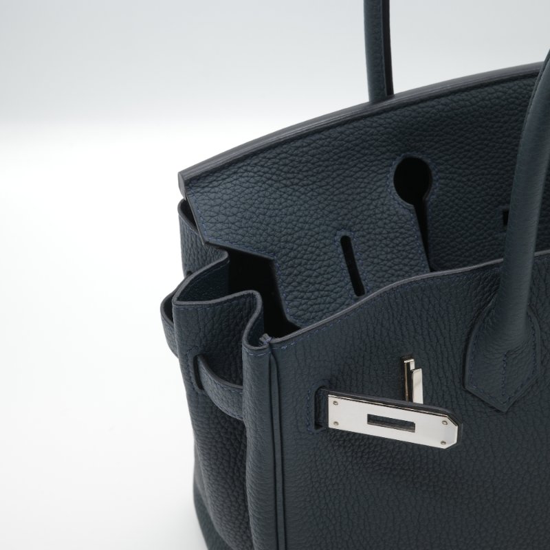 聖誕好禮 🈶️購證【CP 精選🌟小編推薦】Hermès 愛馬仕 Birkin 30 BK30 盧梭綠 黑綠色 Togo 牛皮 D刻 2019 銀扣 柏金包-15