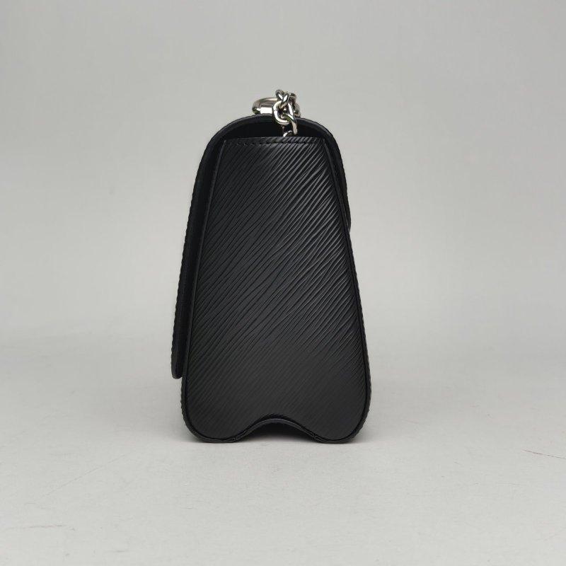 LOUIS VUITTON TWIST中號23黑色EPI水波紋牛皮銀扣2016肩背包-1