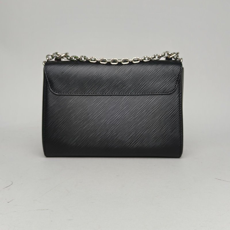 LOUIS VUITTON TWIST中號23黑色EPI水波紋牛皮銀扣2016肩背包-2