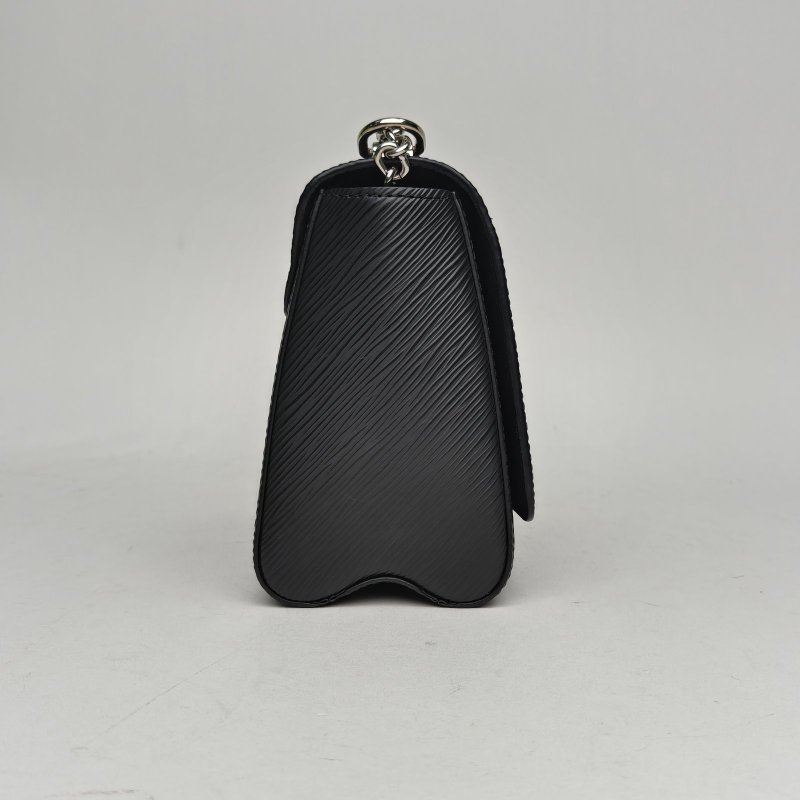 LOUIS VUITTON TWIST中號23黑色EPI水波紋牛皮銀扣2016肩背包-3