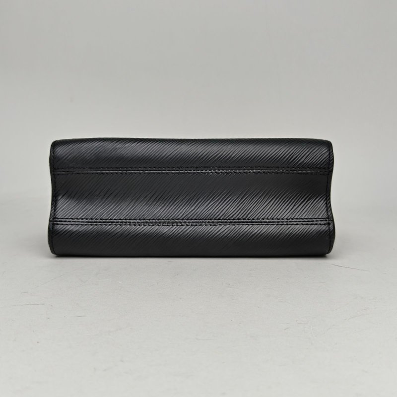 LOUIS VUITTON TWIST中號23黑色EPI水波紋牛皮銀扣2016肩背包-4