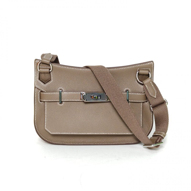 HERMES Jypsiere吉普賽mini18大象灰EC皮W刻銀扣肩背包-0