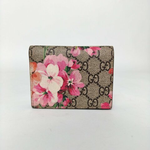 GUCCI 印花PVC折疊花卉錢包肩背包