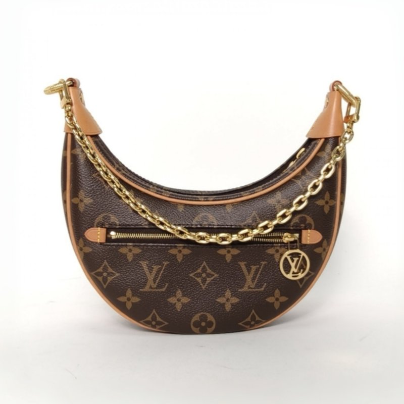 LOUIS VUITTON Loop豌豆包老花PVC金扣晶片肩背包-0