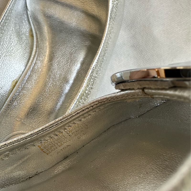 Tony Burch 銀色魚口楔型鞋-11