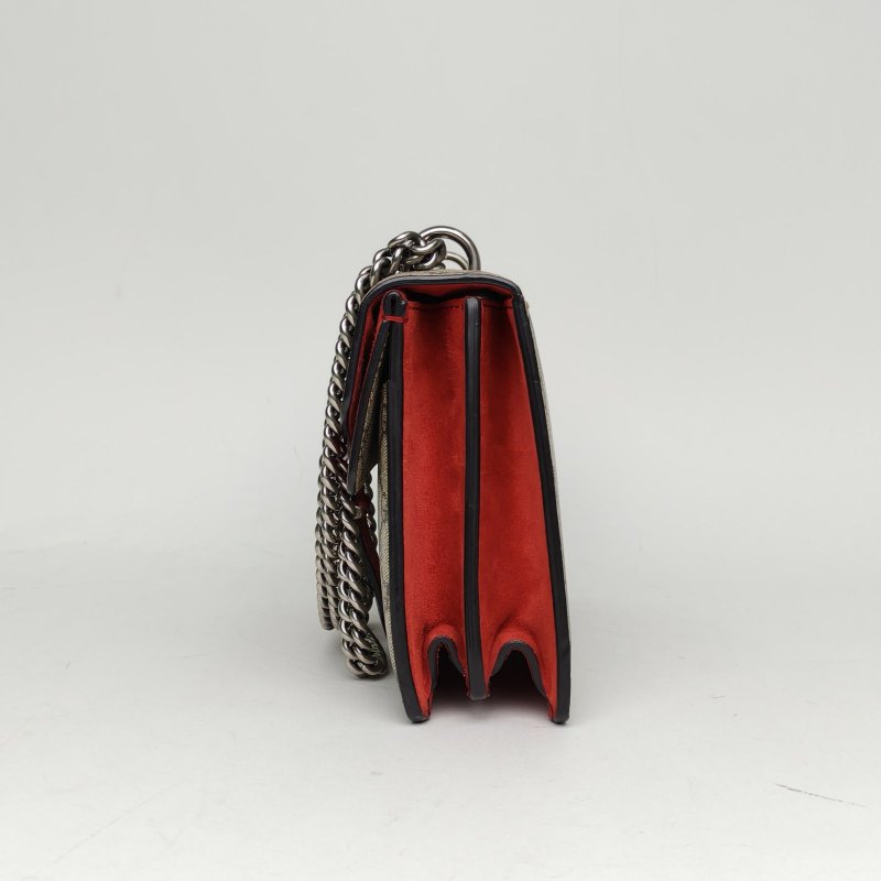 GUCCI Dionysus酒神中號28紅色PVC銀扣肩背包-3