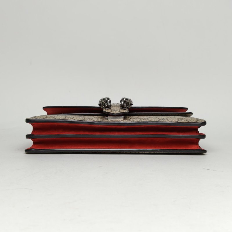 GUCCI Dionysus酒神中號28紅色PVC銀扣肩背包-4