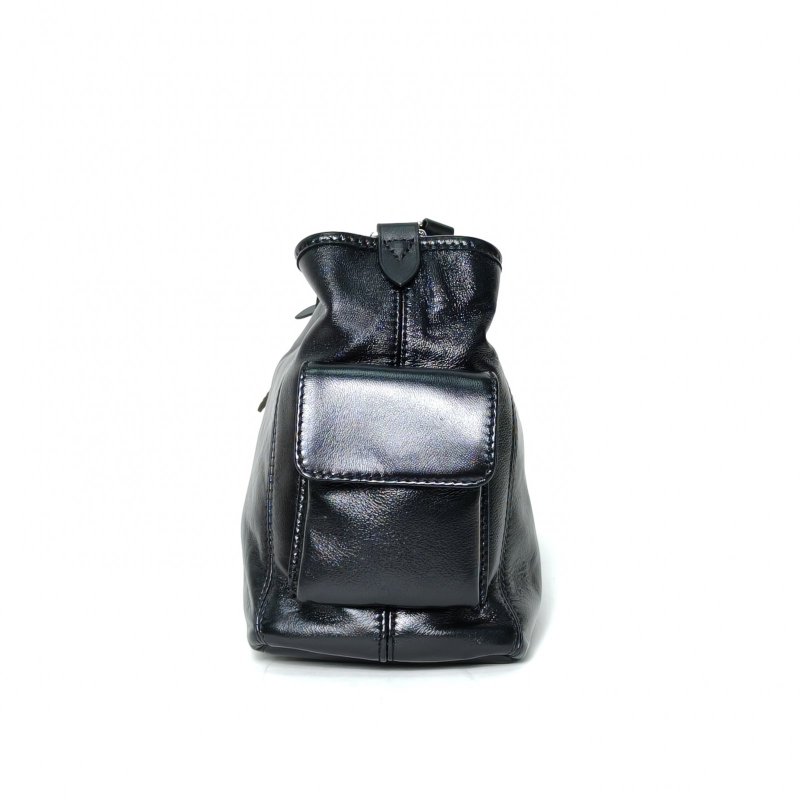 LOUIS VUITTON CARRYALLCargo小號33.5黑色羊皮銀扣晶片肩背包-3