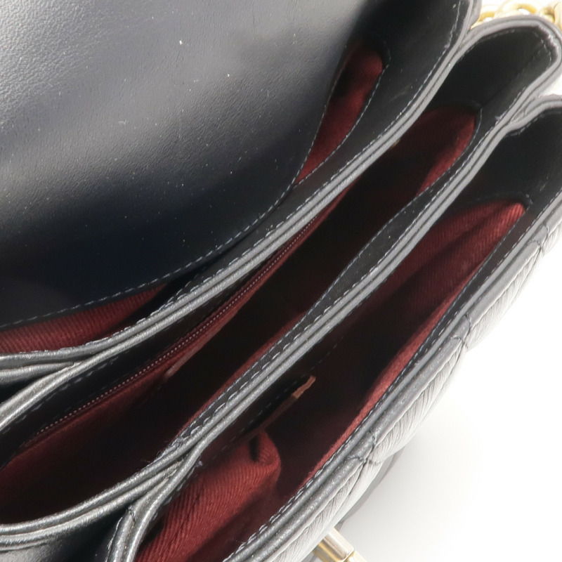CHANEL 牛皮皮革Chain Shoulder Bag金扣鏈帶肩背袋-4