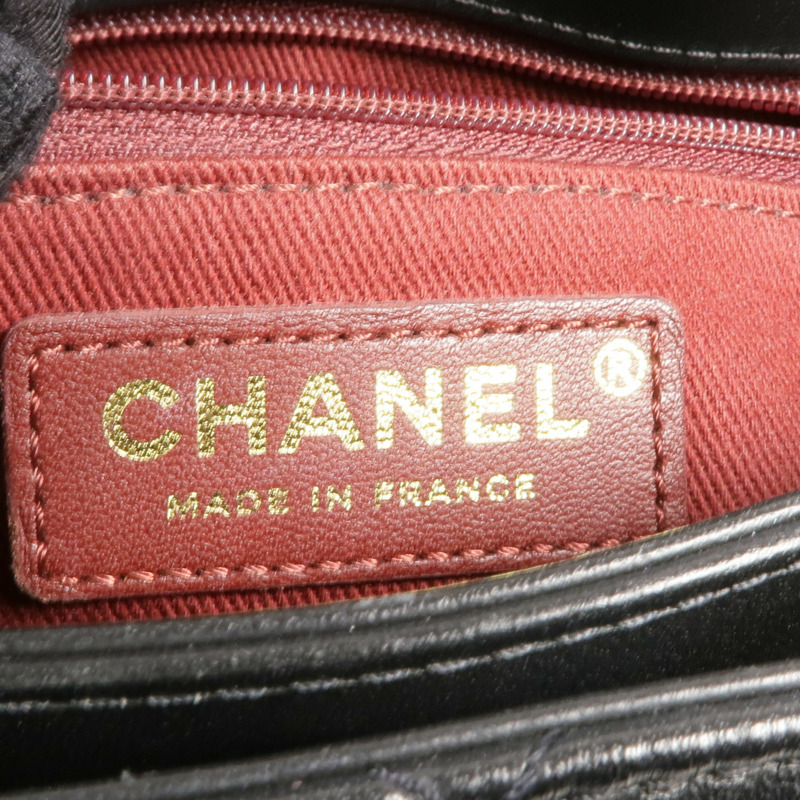 CHANEL 牛皮皮革Chain Shoulder Bag金扣鏈帶肩背袋-5
