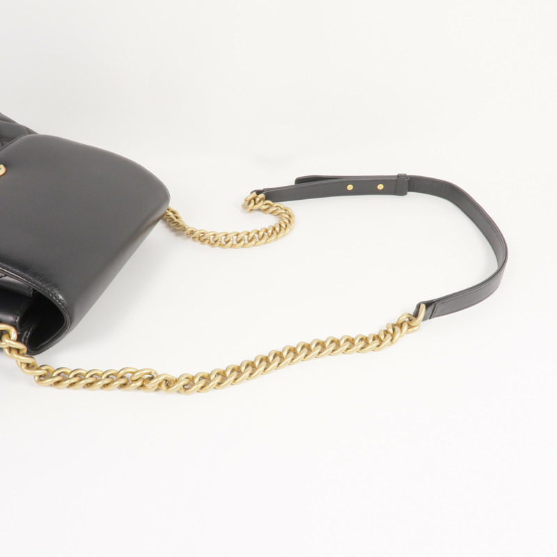 CHANEL 牛皮皮革Chain Shoulder Bag金扣鏈帶肩背袋-8