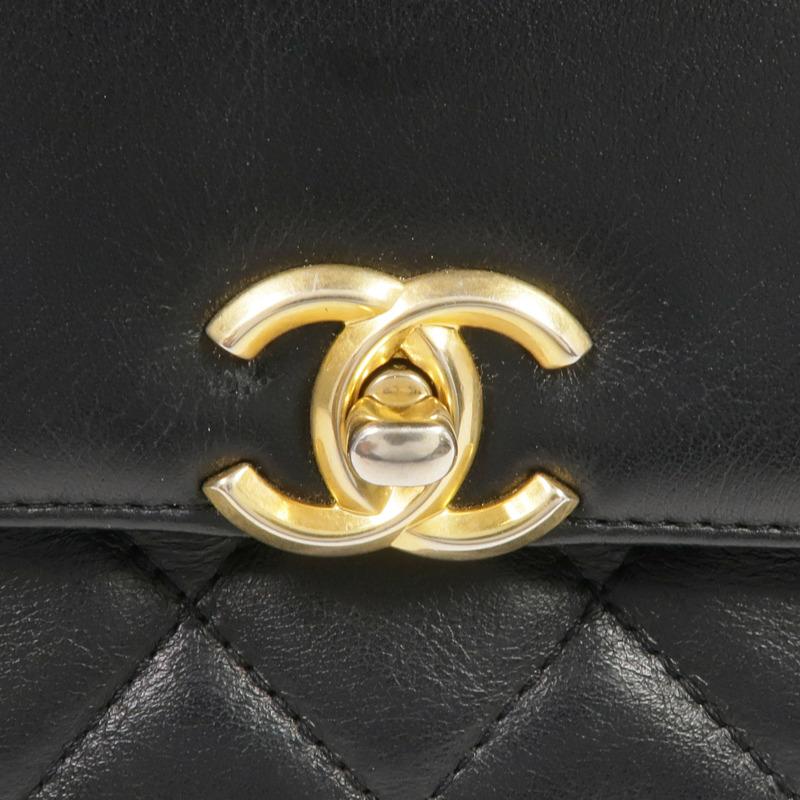 CHANEL 牛皮皮革Chain Shoulder Bag金扣鏈帶肩背袋-10