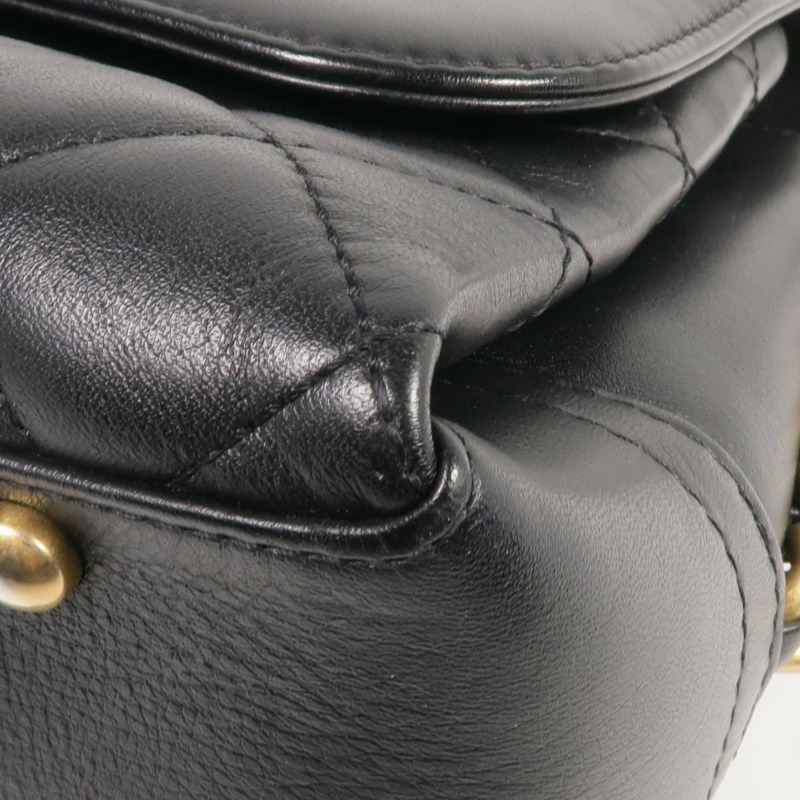 CHANEL 牛皮皮革Chain Shoulder Bag金扣鏈帶肩背袋-11