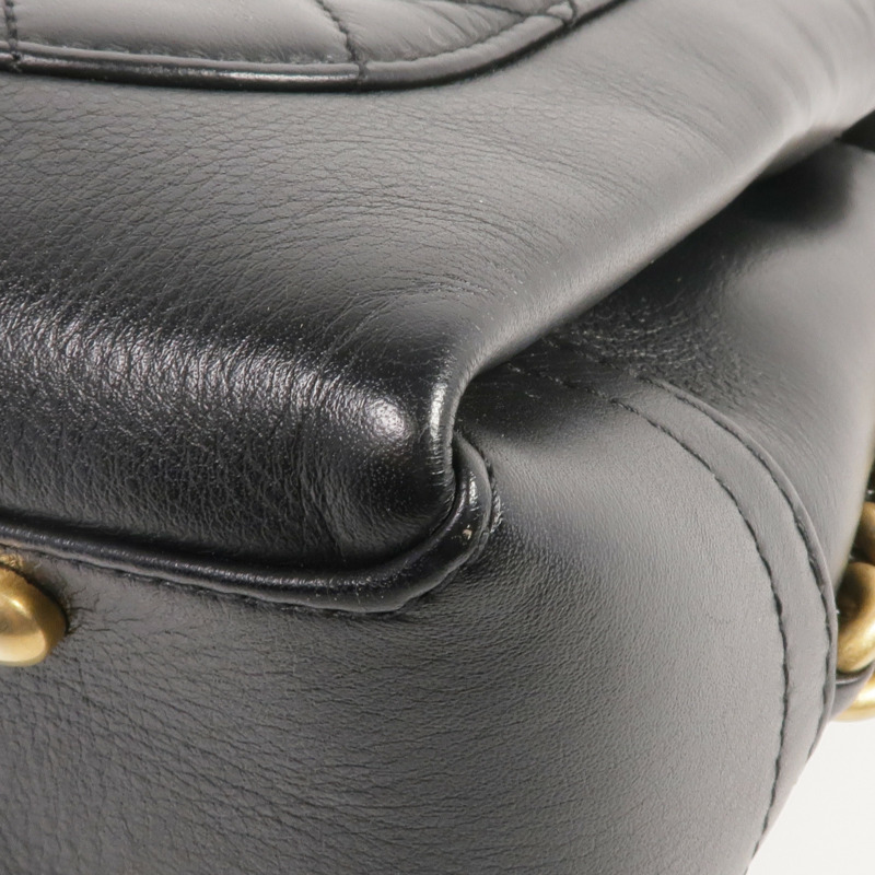 CHANEL 牛皮皮革Chain Shoulder Bag金扣鏈帶肩背袋-13