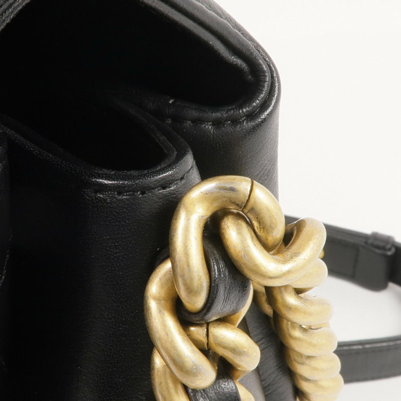 CHANEL 牛皮皮革Chain Shoulder Bag金扣鏈帶肩背袋-15