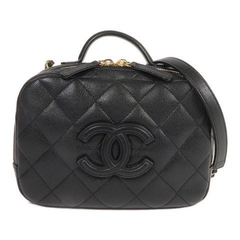 CHANEL 牛皮皮革2 Way Shoulder金扣手挽肩背兩用袋