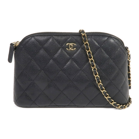 CHANEL 牛皮皮革Chain Shoulder Bag金扣鏈帶肩背袋