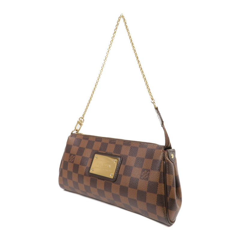 LOUIS VUITTON Damier Eva金扣手挽肩背兩用袋棕色-2