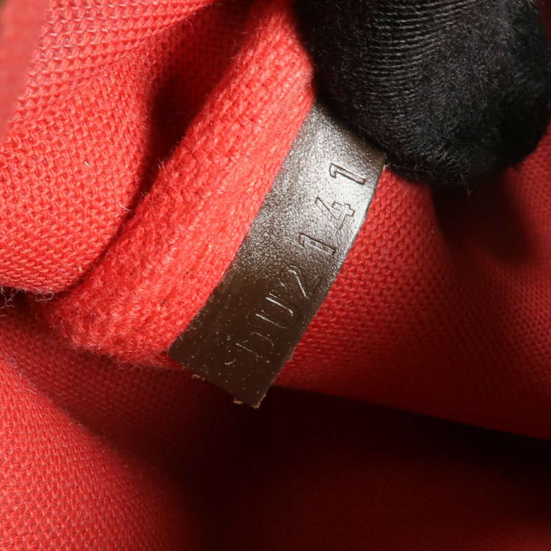 LOUIS VUITTON Damier Eva金扣手挽肩背兩用袋棕色-6