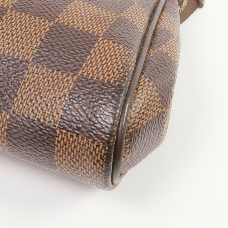 LOUIS VUITTON Damier Eva金扣手挽肩背兩用袋棕色-10