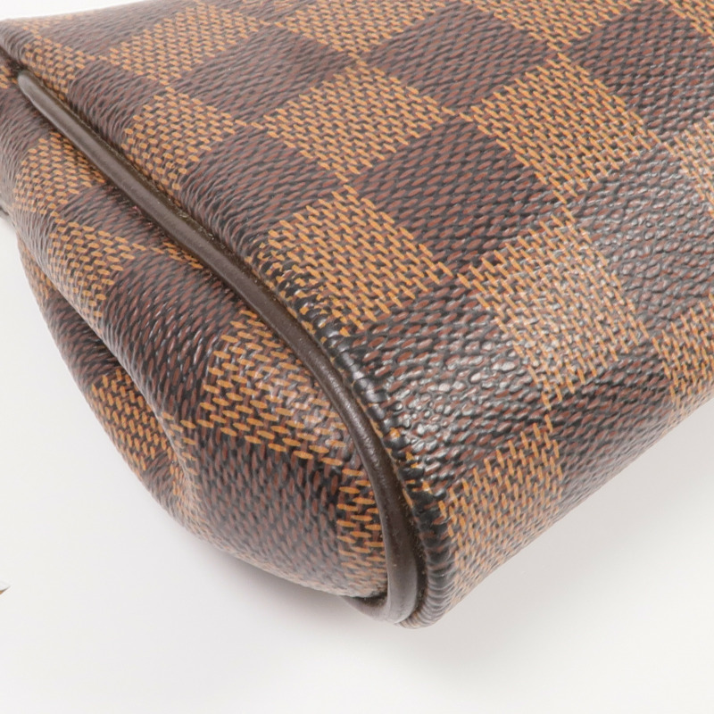 LOUIS VUITTON Damier Eva金扣手挽肩背兩用袋棕色-11