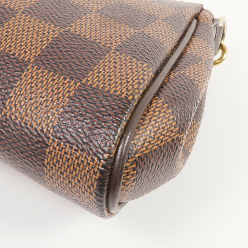 LOUIS VUITTON Damier Eva金扣手挽肩背兩用袋棕色-12