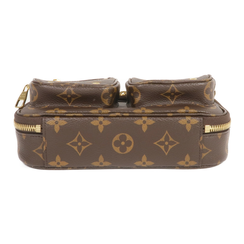 LOUIS VUITTON Monogram Utility金扣手挽肩背兩用袋棕色-3