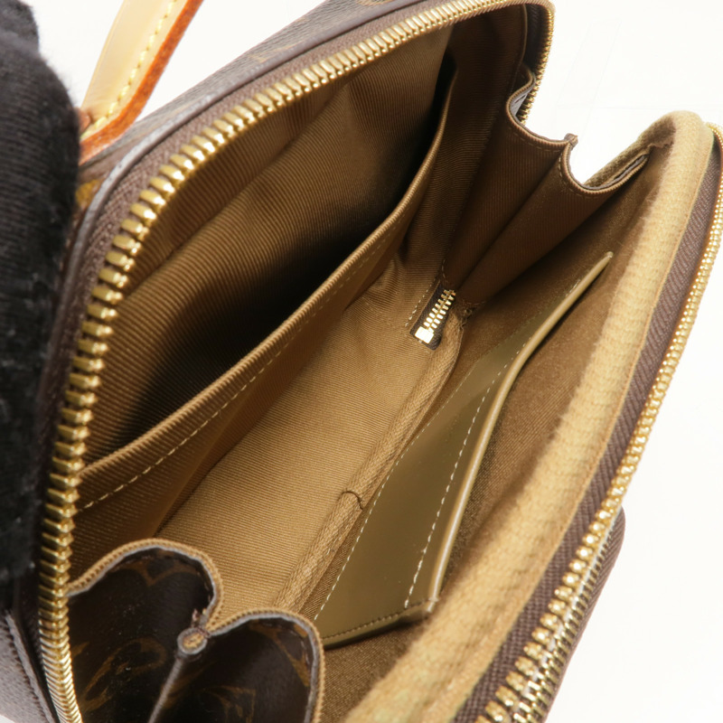 LOUIS VUITTON Monogram Utility金扣手挽肩背兩用袋棕色-4