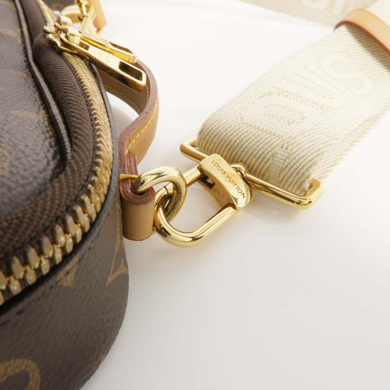 LOUIS VUITTON Monogram Utility金扣手挽肩背兩用袋棕色-9