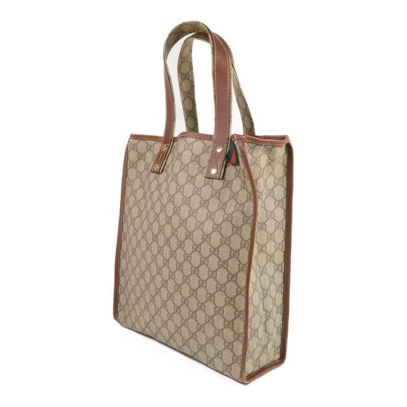 GUCCI 塗層帆布Tote Bag金扣手挽袋-1