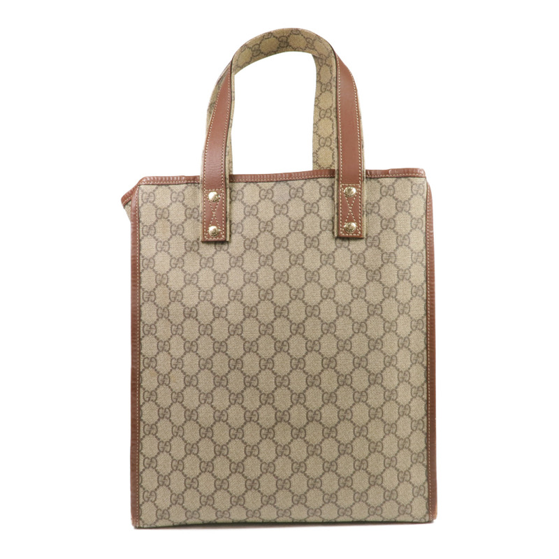 GUCCI 塗層帆布Tote Bag金扣手挽袋-2