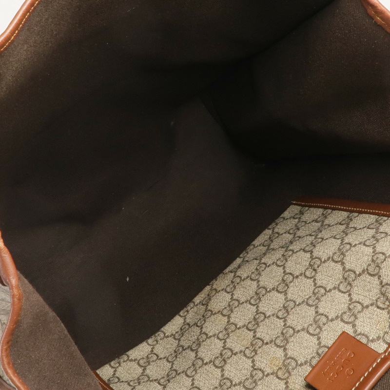GUCCI 塗層帆布Tote Bag金扣手挽袋-4